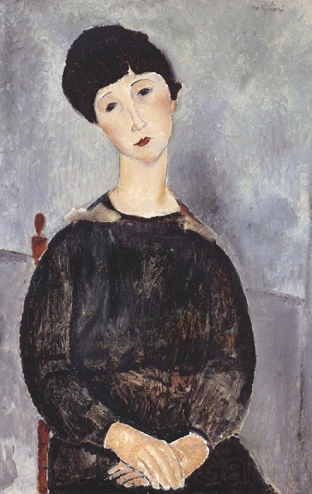 Amedeo Modigliani Young Seated Gil with Brown Hair (mk39)